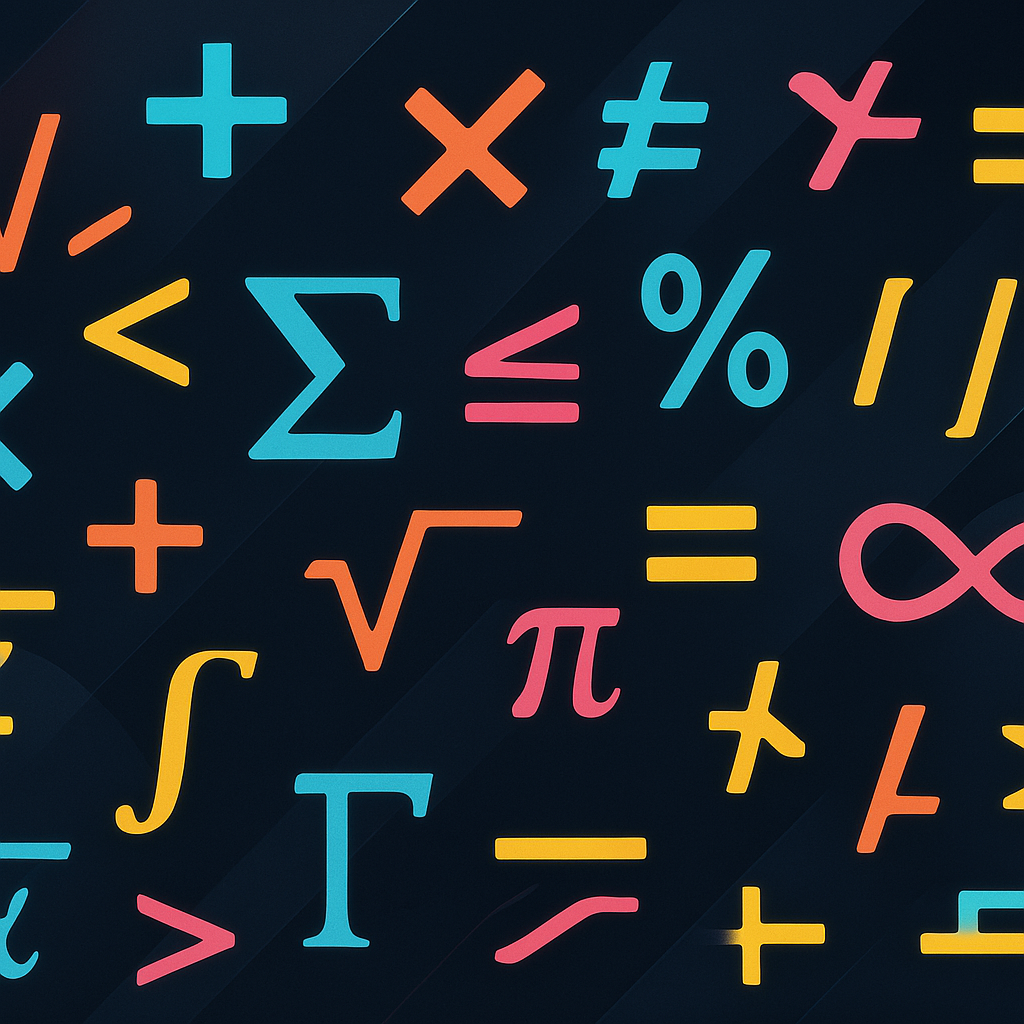 Ein Bild das gewisse Mathemathische Zeichen zeigt. Dies zeigt die Mathematuk hinter sicheren Passwörtern.