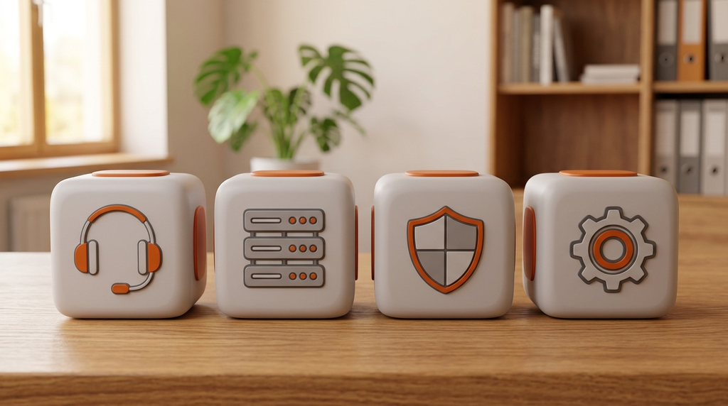 Modulare Bausteine eines IT-Abos mit Fixpreis für KMU